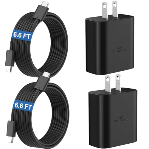 45W Super Fast Charger USB C Android Phone Type C Charger Fast Charging Block with 6.6FT Charge Cord for Samsung Galaxy S25 Ultra/S25+/S24 Ultra/S24+