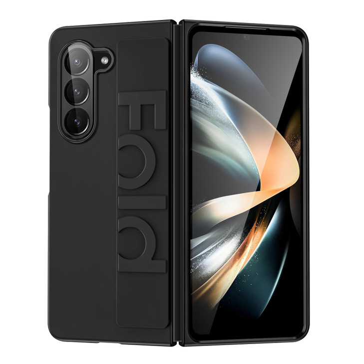 Migexxkj for Samsung Galaxy Z Fold 6 Case with Strap Black?Shockproof Hard PC Cover Matte Touch Slim Thin Phone Case for Samsung Galaxy Z Fold 6 5G 2