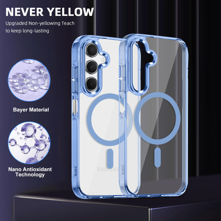 Lunivop for Samsung Galaxy A16 5G Case Hard [Compatible with Magsafe ] Yellowing Resistant Magnetic Cover Clear para A 16 6.7 inch Rugged Best Phone