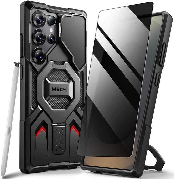 TONGATE Magnetic for Samsung Galaxy S25 Ultra Case with Privacy Screen Protector, [Compatible with MagSafe][Camera Protective Cover][Military-Grade P