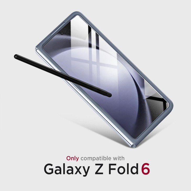 Miimall Slim fit for Z Fold 6 Phone Case with S Pen, Galaxy Z Fold 6 Case S Pen Fold Edition, Ultra-Thin Silky Liquid PC Matte Bumper Cover Case for