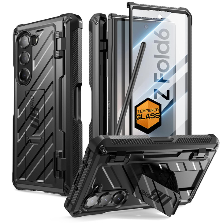 SUPCASE for Samsung Galaxy Z Fold 6 Case with S Pen Holder (UB Pro) [Built-in Screen Protector & Kickstand] [Military-Grade Protection] Heavy Duty Ru