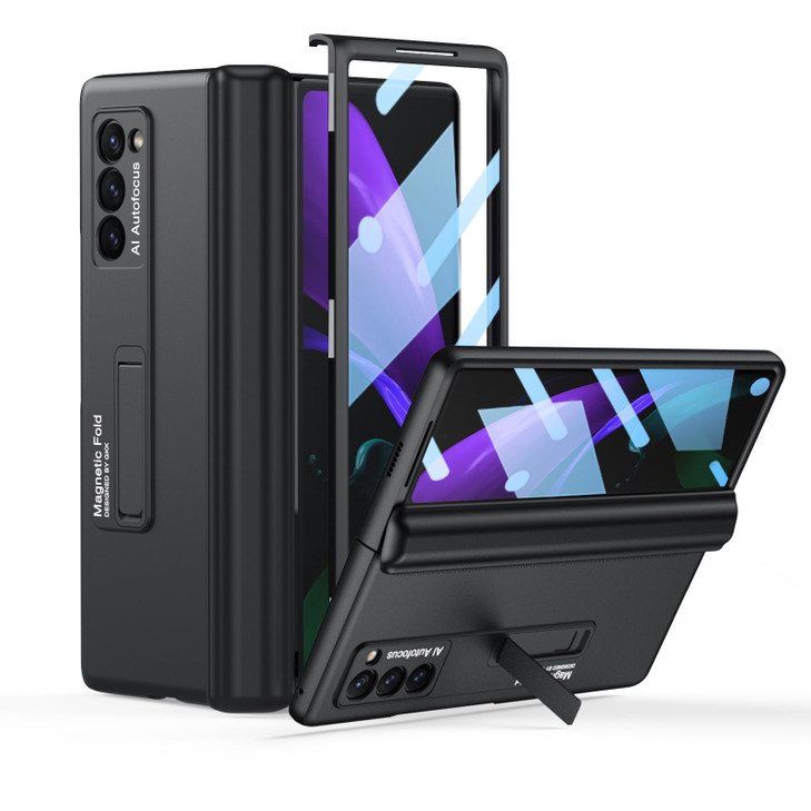 Libeagle Compatible with Samsung Galaxy Z Fold 2 Case [Magnetic Hinge Protection] [Metal Kickstand] [Lightweight & Slim] [More Screen & Camera Protec