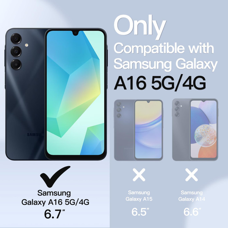 JETech Matte Case for Samsung Galaxy A16 5G / 4G 6.7-Inch, Frosted Translucent Back Protective Slim Phone Cover, Anti-Fingerprints (Black)