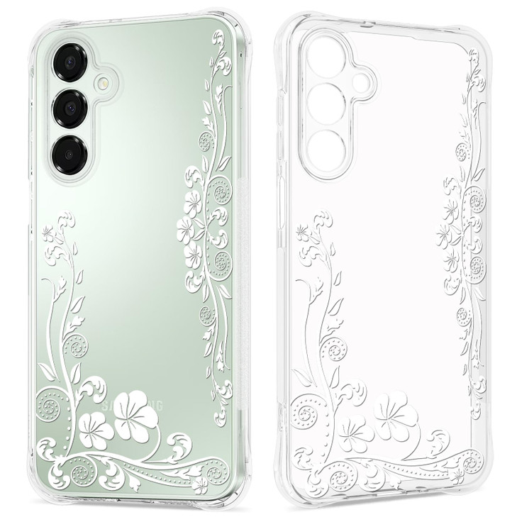 GREATRULY Floral Clear Case for Samsung Galaxy A16 (5G) for Women Girls,Pretty Phone Cover,Flower Design Cute Pattern Slim Soft Drop Proof Protective
