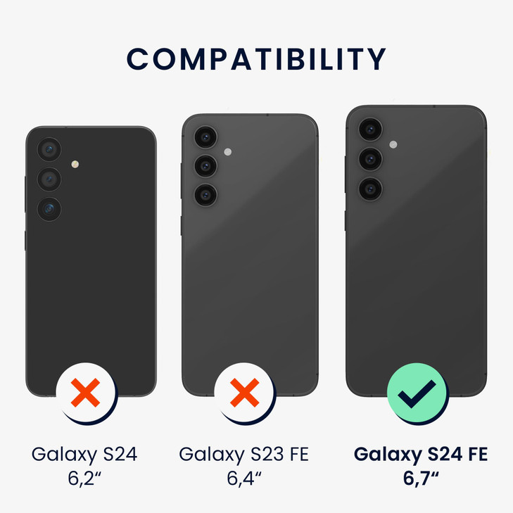 kwmobile Crossbody Case Compatible with Samsung Galaxy S24 FE Case - Clear TPU Phone Cover w/Lanyard Cord Strap - Transparent