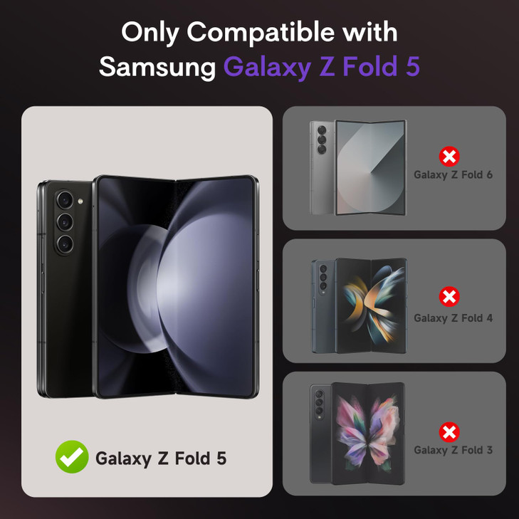 Maxdara for Z Fold 5 Case [Compatible with Magsafe], with Hinge Protection and Built-in Screen Protector Magnet Magnetic Translucent Cover for Samsun