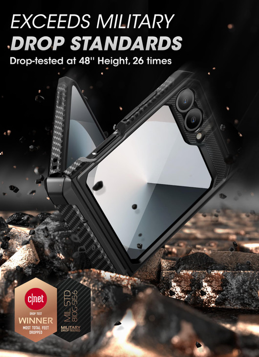 SUPCASE for Samsung Galaxy Z Flip 7 FE Case with Stand & Belt-Clip (Unicorn Beetle Pro), [Hinge Protection] [Front Screen Protector] Full Body Rugged