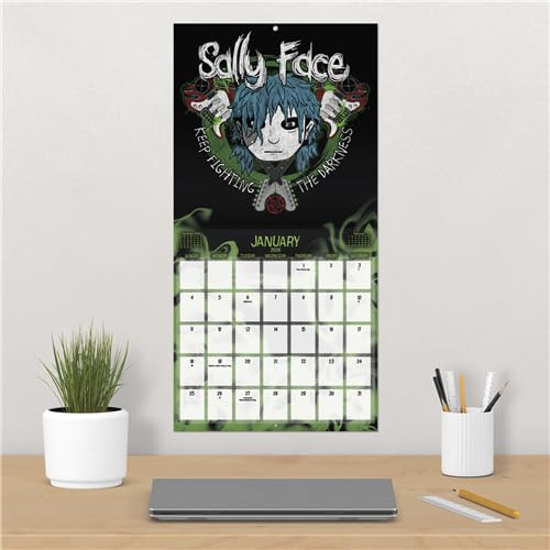 Sally Face Calendar 2026 - Deluxe 2026 Sally Face Horror Game Wall Calendar Bundle with Over 100 Reminder Stickers (Video Game Gifts, Office Supplies