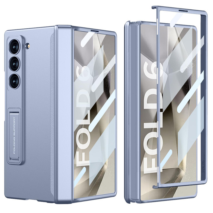 DOOTOO for Samsung Galaxy Z Fold 6 Case Built-in Adjustable Kickstand & Screen Protector, Z Fold6 Magnetic Hinge Protection Full Body Protective Case