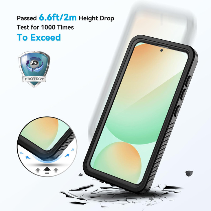 Lanhiem for Samsung Galaxy S24 FE Case, IP68 Waterproof Dustproof with Built-in Screen Protector, Heavy Duty Full Body Protective Phone Case for Gala