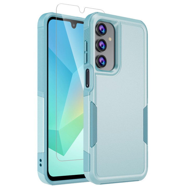 GSDCB Phone Case for Samsung Galaxy A16 5G Case Samsung A16 5G Case with Tempered Glass Screen Protector, Soft TPU Hard Back Cover Double Layer Phone