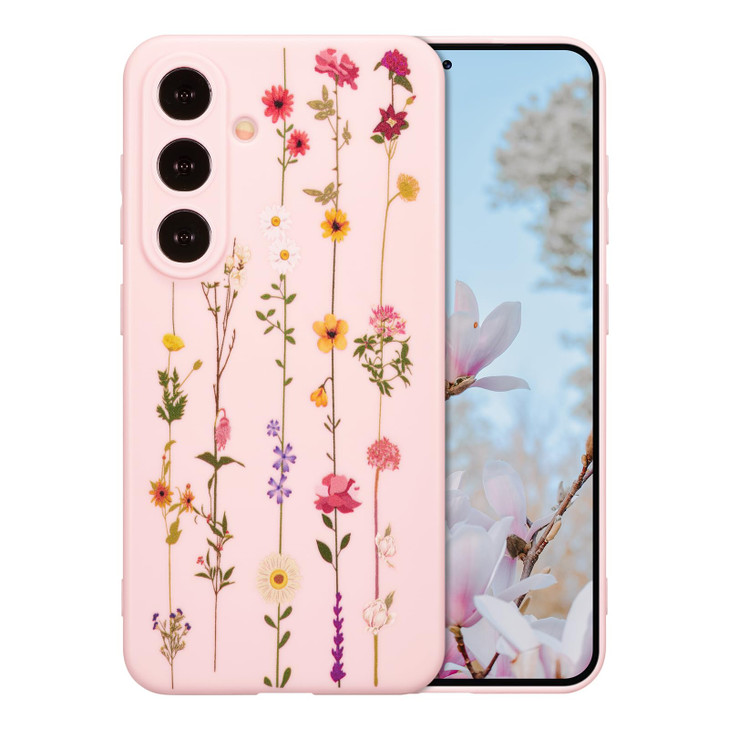 ZTOFERA Floral Case for Samsung Galaxy S24 FE 5G,Clear Cute Flower Pattern Case for Girls Women,Flexible Silicone Protective Slim Shockproof Bumper P
