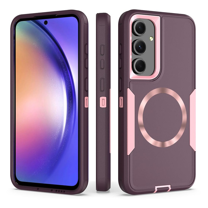 showdd Designed for Samsung Galaxy S24 FE Case,Magnetic,Double Drop Protection Heavy Duty,Compatible with MagSafe,Dustproof,No Fading, No Yellowing,f