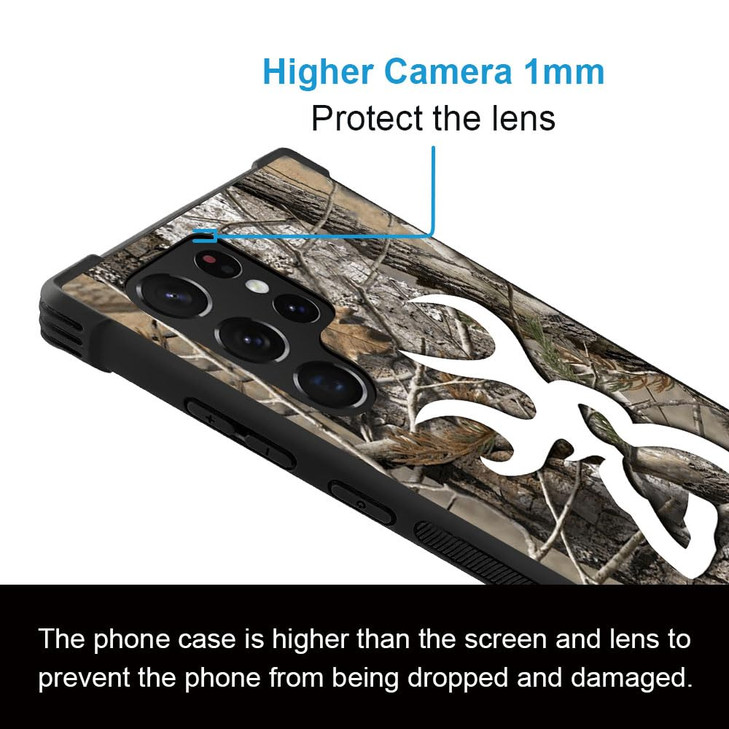 DAIZAG Case Compatible with Samsung Galaxy S22 Ultra,Premium Shock-Resistant Phone Case,Classic Camo Hunter Jungle Deer