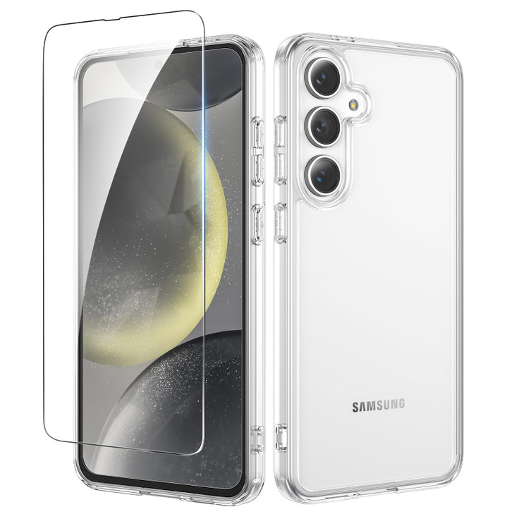 Ruky for Galaxy S24 FE Case with Screen Protector Not for S23 FE Clear