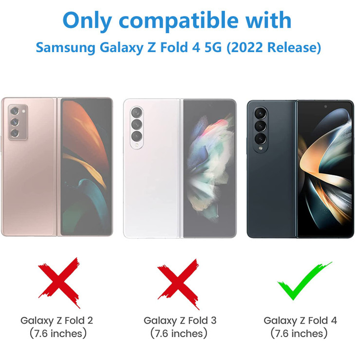 FQTBCEARI for Samsung Galaxy Z Fold 4 Case, Slim Fit Hard PC Shookproof Anti-Scratch Stylish Protective Case for Samsung Galaxy Z Fold 4 5G 2022 - Qu