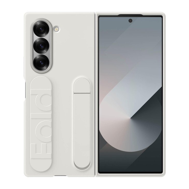 Samsung Galaxy Z Fold 6 Silicone Phone Case, Protective Cover with Stand, Secure Grip, Slim, Soft, Comfortable Design, US Version, EF-MF956TWEGUS, Wh