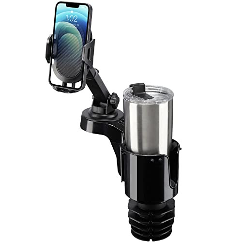 JOYTUTUS Cup Holder Phone Mount for Car, Car Cellphone Large Adapter Long Arm with 360 Degree Rotation, Compatible iPhone, Samsung & All Smartphones,