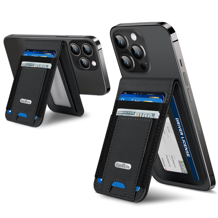 For Magsafe Wallet Stand, Strongest Magnetic Wallet for iPhone 17/16/15/14/13 Series, for iPhone Walle t with Adjustable Stand, ID Window, 4 Card Slo