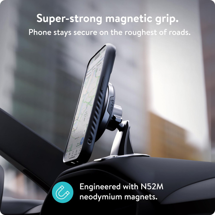 Mous - MagSafe and Pixelsnap Compatible Dashboard Mount - Phone Car Dash Mount Compatible with iPhone 17/16/15/14/13/12, Pixel 10 Series Phones - Mag