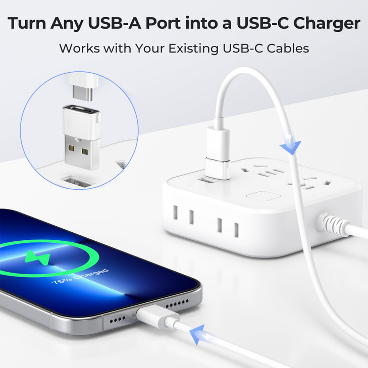Basesailor USB to USB C Adapter,USBC Female to USB A Male Adapter,Type C Converter Charger for iPhone 17 Pro Max,16 15,Apple Watch iWatch S11 S10 SE,