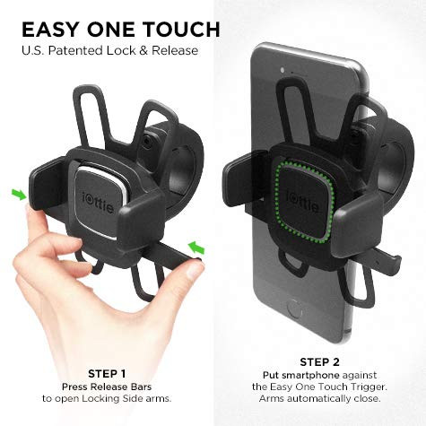 iOttie Easy One Touch 4 Bike Phone Mount Holder Bicycle Handlebar Cradle Quick-Release Lock, Secure Phone Holder for iPhone 17 16 15 Samsung Google S