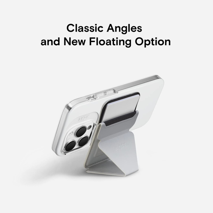 MOFT MagSafe Wallet Phone Stand Compatible for iPhone 16/15/14/13/12 Series Strong Magnetic,Vegan Leather Phone Card Holder with 3 Viewing Angles, Mi