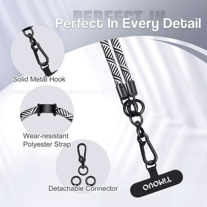 TiMOVO Universal Phone Lanyard Crossbody, Adjustable Anti-Theft Phone Strap Crossbody for Phone Cases, Cell Phone Neck Lanyard Wrist Strap for Women,