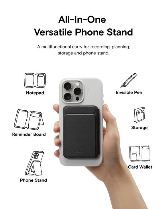 MOFT Action Inspiration MagSafe Phone Stand, Magnetic Notepad Stand Compatible with iPhone 16 Series and Other Phones with Two Types of Notepad and M