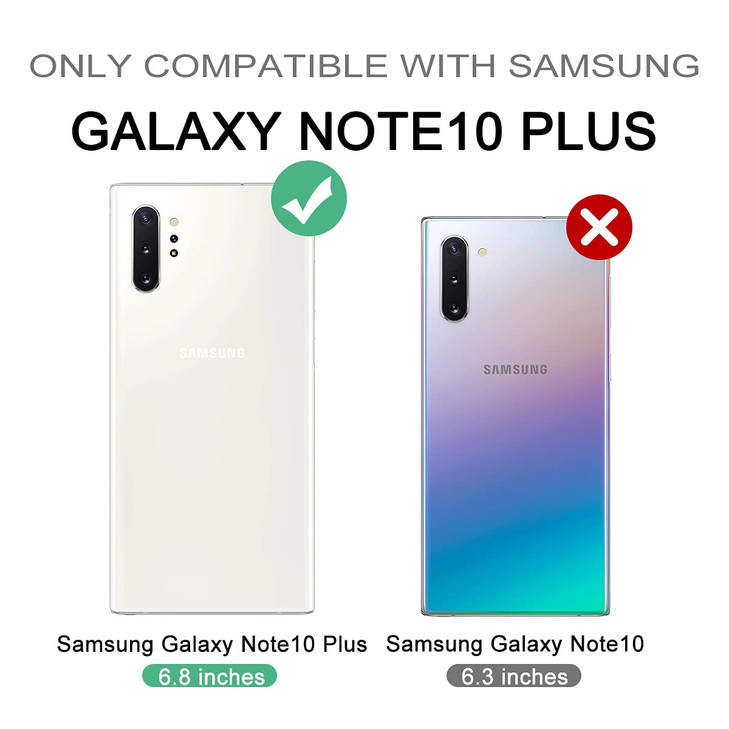 Dexnor for Samsung Galaxy Note 10+ Plus Case, [Built in Screen Protector and Kickstand] Heavy Duty Military Grade Protection Shockproof Protective Co