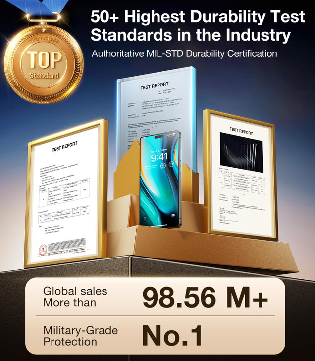 UltraGlass Ultra 9H+ Glass for iPhone 16 Privacy Screen Protector [No.1 Military Grade Shatterproof & 100% Anti Spy] Glass Privacy Screen iPhone 16 T