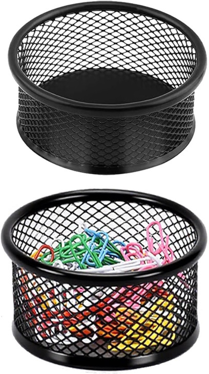 PracFlairy Mesh Paper Clip Holder 2 Pcs, Paper Clips Dispenser Papers Clip, Paperclip Holders for Desk, Paper Clip Holder?Paper Clips Dispenser,for O
