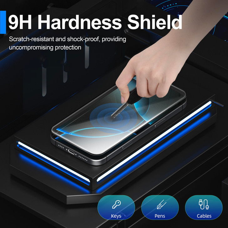 Ailun 3 Pack Screen Protector for iPhone 16 Pro Max [6.9 inch] + 3 Pack Camera Lens Protector with Installation Frame,Case Friendly Tempered Glass Fi