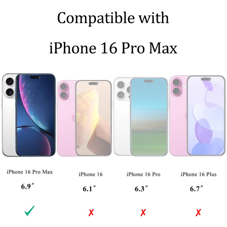 KAREEN 2 Pack Privacy Screen Protector for iPhone 16 Pro Max 6.9-Inch Anti Spy Private Tempered Glass Film, 9H Hardness, Anti Scratch, Bubble Free, E