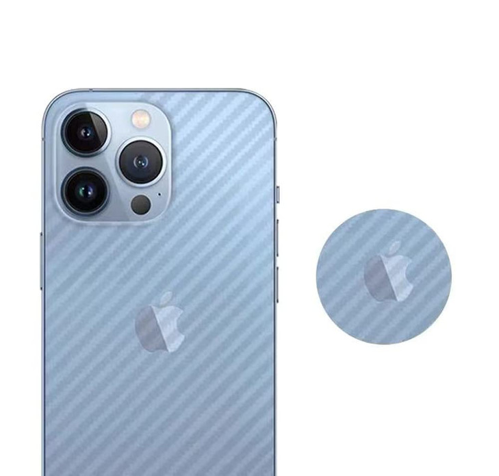 iyanzi for iPhone 16 Pro 6.3 inch Back Screen Protector 3D Carbon Fiber Ultra Thin Protective Film-2 Packs-Transparent