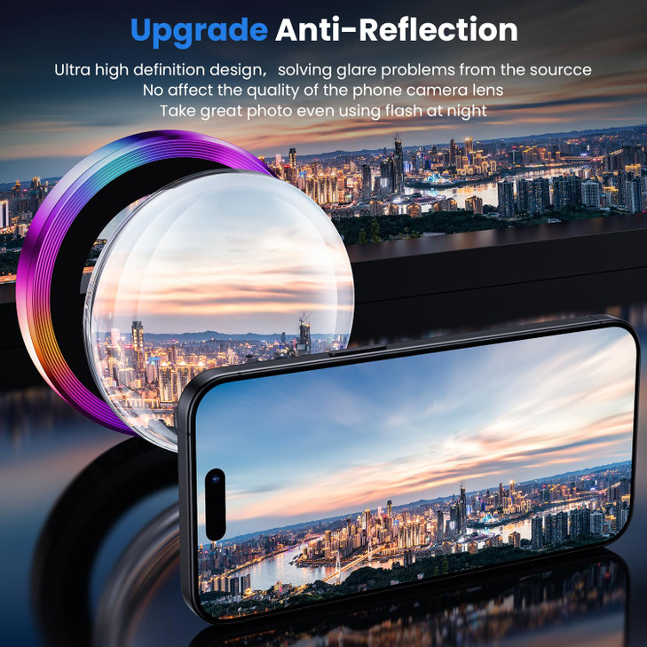WSKEN for iPhone 16 Pro/iPhone 16 Pro Max Camera Lens Protector - [Original Shooting Model] Shatterproof Ultra HD Tempered Metal Glass Camera Screen
