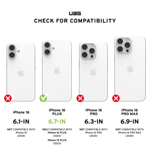 URBAN ARMOR GEAR UAG Designed for iPhone 16 Plus Removable & Reusable Privacy Screen Tint - Premium 2-Way Anti-glare Anti-Spy Flexible Phone Cover
