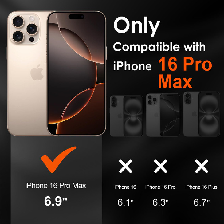 ivoler 3+3 Pack Tempered Glass for iPhone 16 Pro Max 6.9" Screen Protector with Camera Lens Protector with [Alignment Frame], Anti-Scratch Case Frien