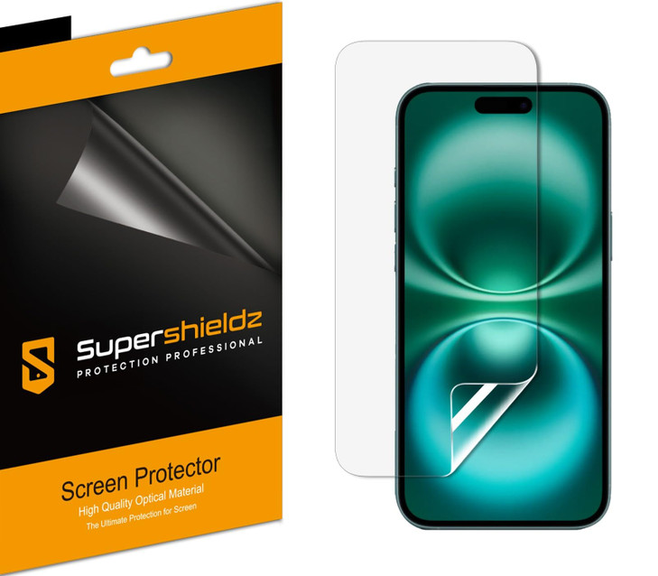 Supershieldz (3 Pack) Designed for iPhone 16 / iPhone 15 (6.1 inch) Screen Protector, High Definition Clear Shield (PET)