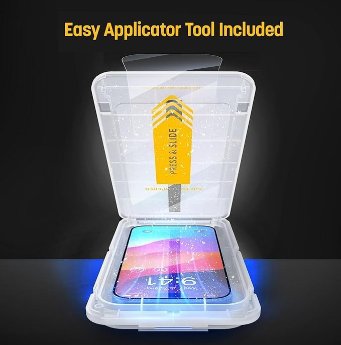 magglass Screen Protector for iPhone 16 [Auto-Align] Tempered Glass with Easy-Install Alignment Guide Applicator Tool (UHD Crystal Clarity)