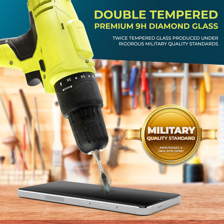 Power Theory compatible with Samsung Galaxy S24 FE Screen Protector Tempered Glass [Ultra 9H Hardness], 2 Pack, Easy Install Kit, 99% HD Bubble Free