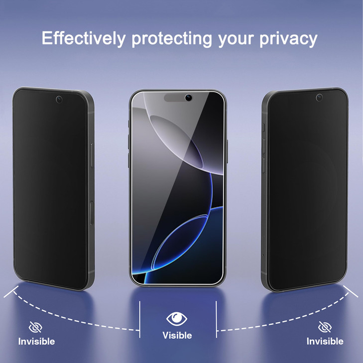 Ailun 3 Pack Privacy Screen Protector for iPhone 16 Pro [6.3 inch], Anti Spy Private Tempered Glass Anti-Scratch Case Friendly