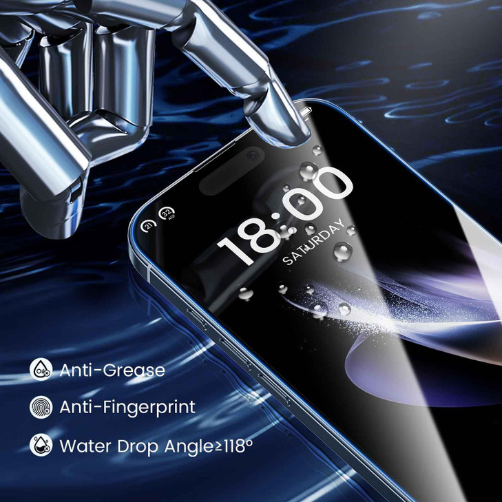 MOCOLL for iPhone 16 Pro Screen Protector, Ultra-Clear Tempered Glass 9H hardness, Magic Box Installation, Eye Protection Anti Glare, Case Friendly,6