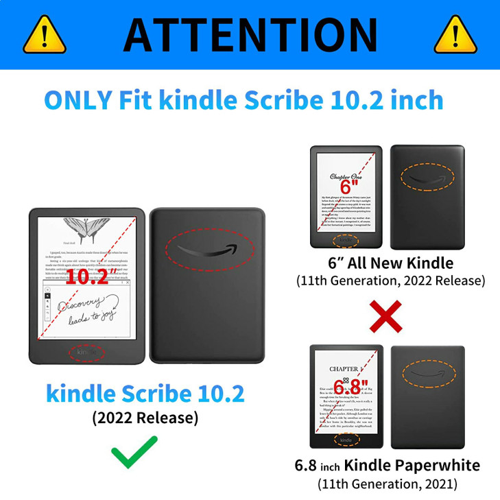 BPQOJB for Kindle Scribe Case with Adjustable Stand & Auto Wake/Sleep PU Leather Slim Smart Protect Cover Tablet Case for Kindle Scribe 10.2 inch 202