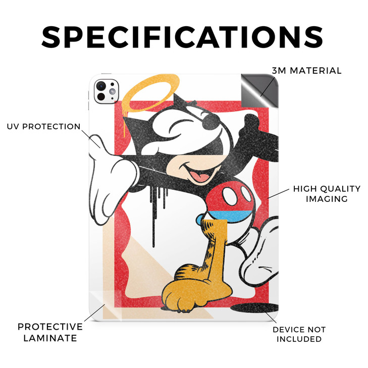 Glossy Glitter Skin Compatible with Apple iPad Pro 11 (M4) 2024 - Character Swap - Premium 3M Vinyl Protective Decal Cover - Easy to Apply | Crafted