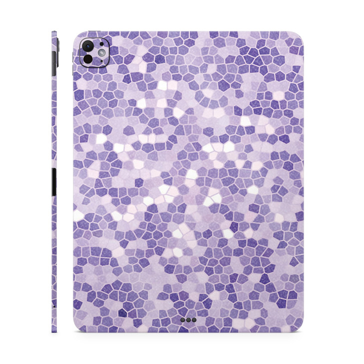 Glossy Glitter Skin Compatible with Apple iPad Pro 11 (M4) 2024 - Stained Glass - Premium 3M Vinyl Protective Decal Cover - Easy to Apply | Crafted i