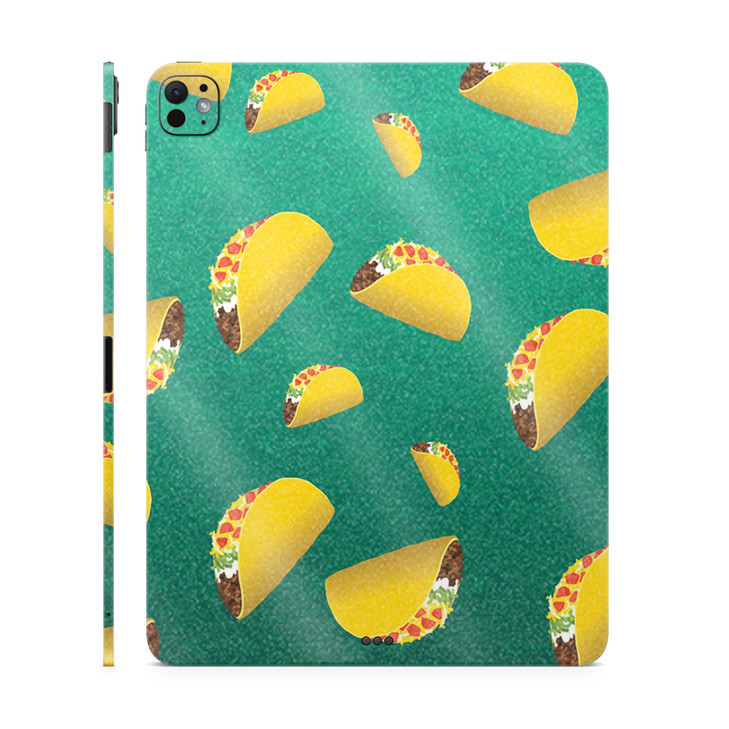 Glossy Glitter Skin Compatible with Apple iPad Pro 13 (M4) 2024 - Tacos - Premium 3M Vinyl Protective Wrap Decal Cover - Easy to Apply | Crafted in T