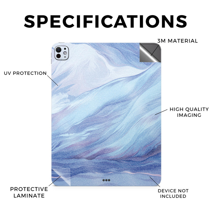 Glossy Glitter Skin Compatible with Apple iPad Pro 13 (M4) 2024 - Imaginary - Premium 3M Vinyl Protective Wrap Decal Cover - Easy to Apply | Crafted