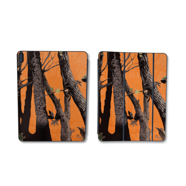 Skin Compatible with Apple Smart Folio for iPad Pro 11-inch (M2) 2024 - Orange Camo - Premium 3M Vinyl Protective Wrap Decal Cover - Easy to Apply |